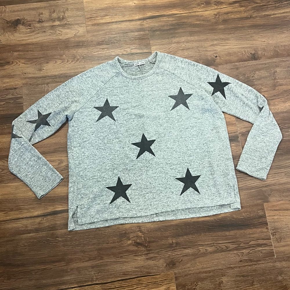 Sweet Romeo Grey Star Crewneck Sweatshirt